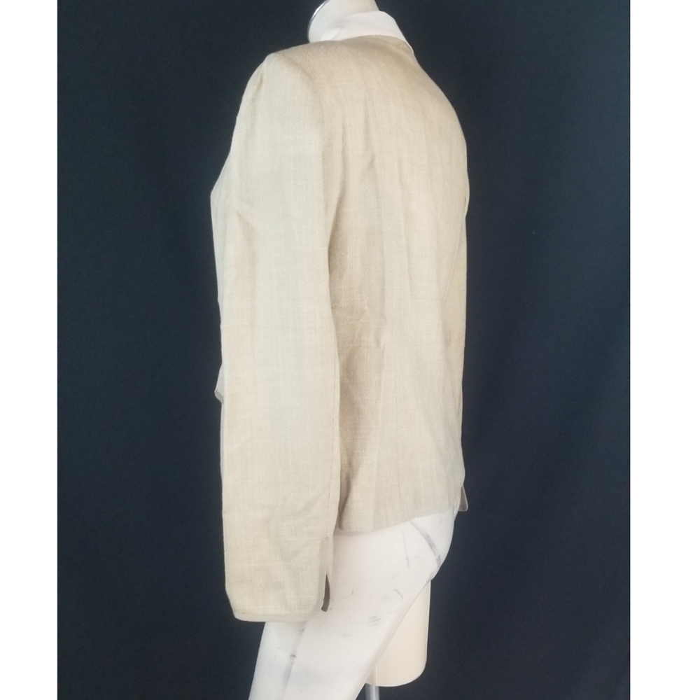 Pendleton Size 10P Tan Beige Blazer Wool Silk - Picture 7 of 7